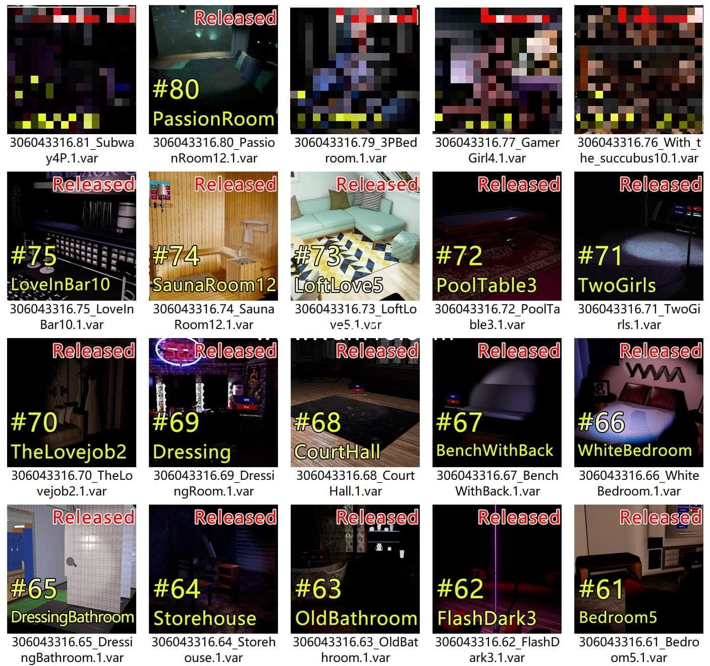 306043316(已隐退)场景合集16.7g